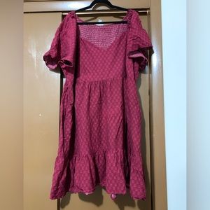 3x Ava & Viv Berry V Neck Knee Length Sun Dress